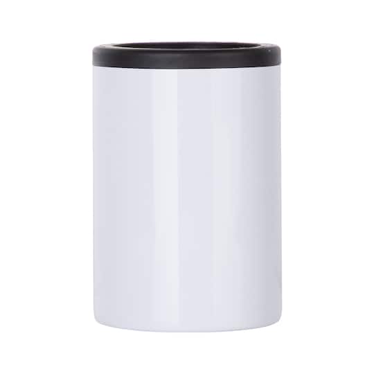 Craft Express 4ct. 12oz. White Stainless Steel Can Cooler